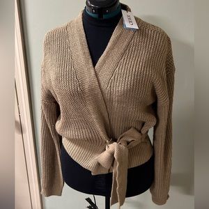 Cider wrap sweater size L NEW WITH TAGS